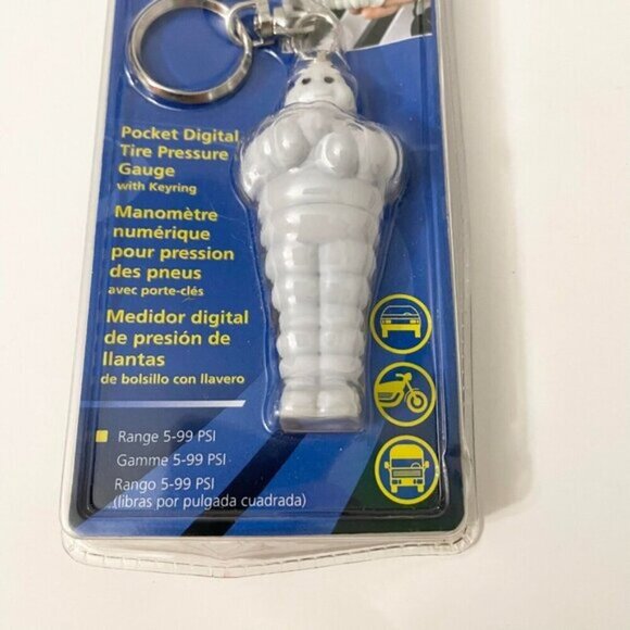 Michelin Pocket Keyring Digital Tire Pressure Gauge 3 Inch Tall - Picture 3 of 15